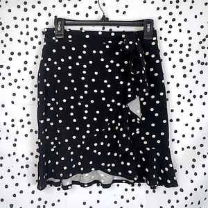 ASOS Tie Side Ruffle Polka Dot Skirt